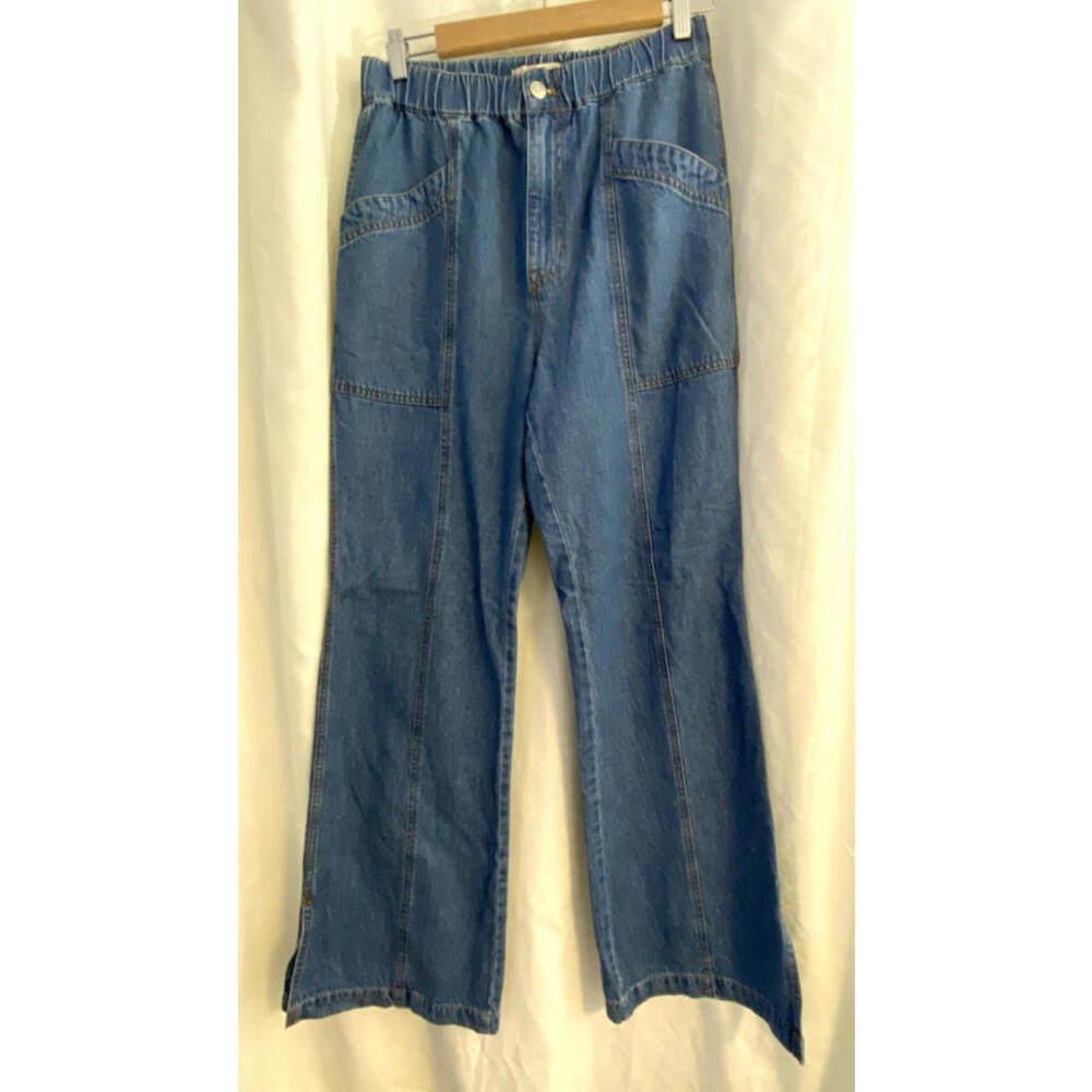Madewell Denim Pull-On Loose Flare Pants Women’s Size Small .   0130